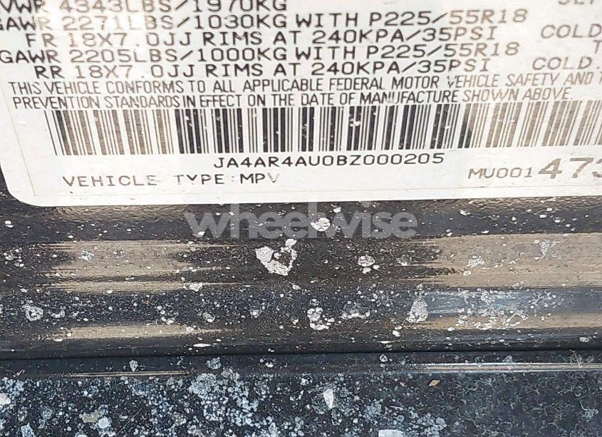 Photo 9 of 2011 Mitsubishi Outlander SPORT SE (VIN JA4AR4AU0BZ000205)