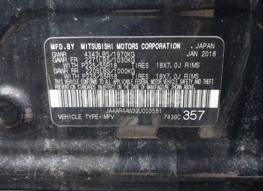 Photo 9 of 2018 Mitsubishi Outlander SPORT 2.4 SEL (VIN JA4AR4AW3JU003581)