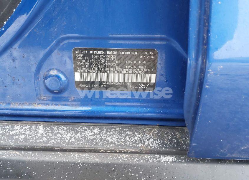 Photo 5 of 2016 Mitsubishi Outlander SPORT 2.4 SEL (VIN JA4AR4AW4GZ052199)