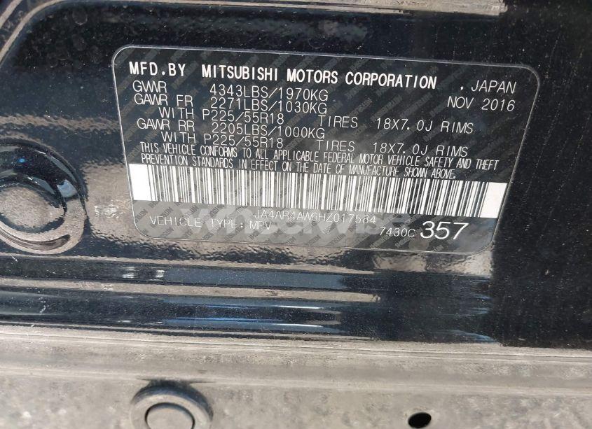 Photo 9 of 2017 Mitsubishi Outlander SPORT 2.4 GT/2.4 SEL (VIN JA4AR4AW6HZ017584)