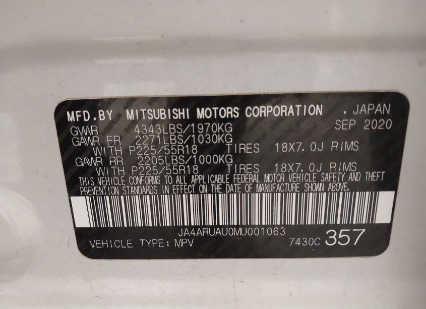 Photo 9 of 2021 Mitsubishi Outlander SPORT 2.0 ES (VIN JA4ARUAU0MU001063)