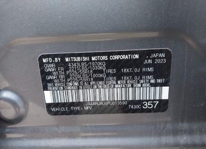 Photo 9 of 2023 Mitsubishi Outlander SPORT 2.0 SE AWC (VIN JA4ARUAU0PU013590)