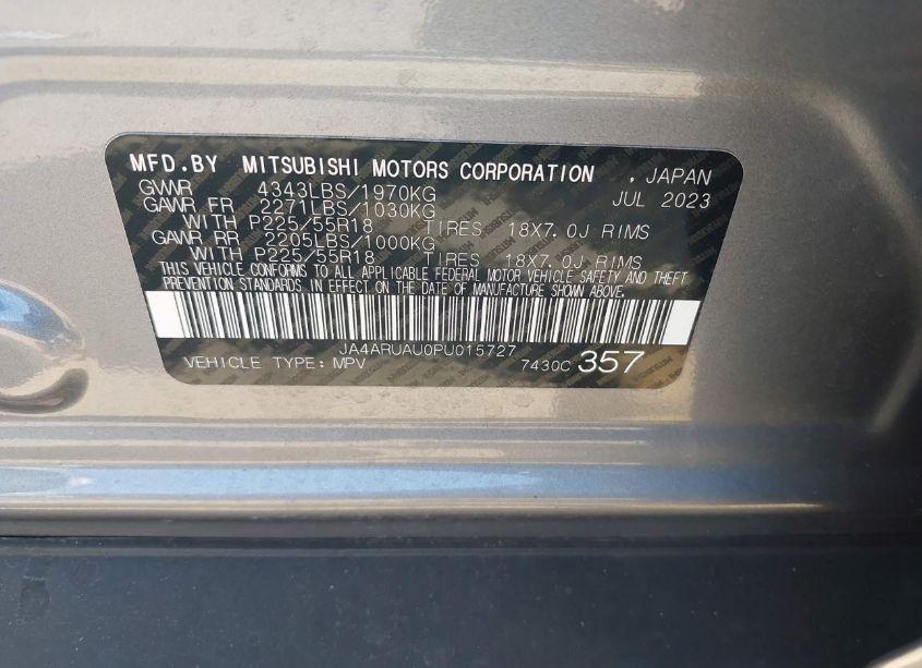 Photo 9 of 2023 Mitsubishi Outlander SPORT 2.0 ES /2.0 LE /2.0 RALLIART /2.0 S /2.0 SE (VIN JA4ARUAU0PU015727)