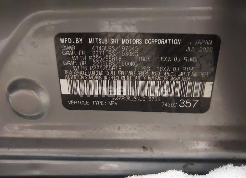 Photo 9 of 2022 Mitsubishi Outlander SPORT 2.0 BE AWC/2.0 ES AWC/2.0 LE AWC/2.0 SE AWC/2.0 SE SPECIAL EDITION AWC (VIN JA4ARUAU3NU018733)