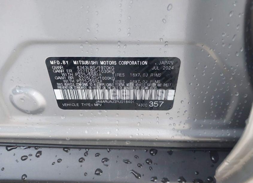 Photo 9 of 2024 Mitsubishi Outlander SPORT 2.0 ES /2.0 LE /2.0 RALLIART /2.0 S /2.0 SE /2.0 TRAIL EDITION /ES/LE/RALLIART/S/SE/TRAIL EDITION (VIN JA4ARUAU3RU018401)