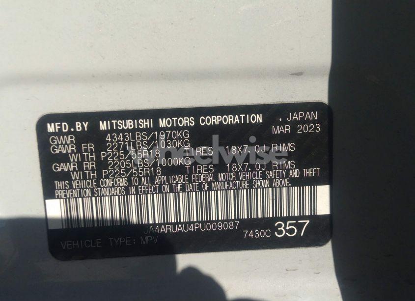 Photo 9 of 2023 Mitsubishi Outlander SPORT (VIN JA4ARUAU4PU009087)