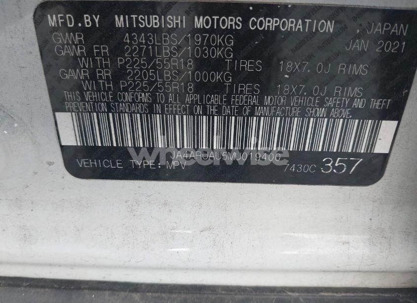 Photo 9 of 2021 Mitsubishi Outlander SPORT 2.0 BE /2.0 ES /2.0 LE /2.0 SE (VIN JA4ARUAU5MU019400)