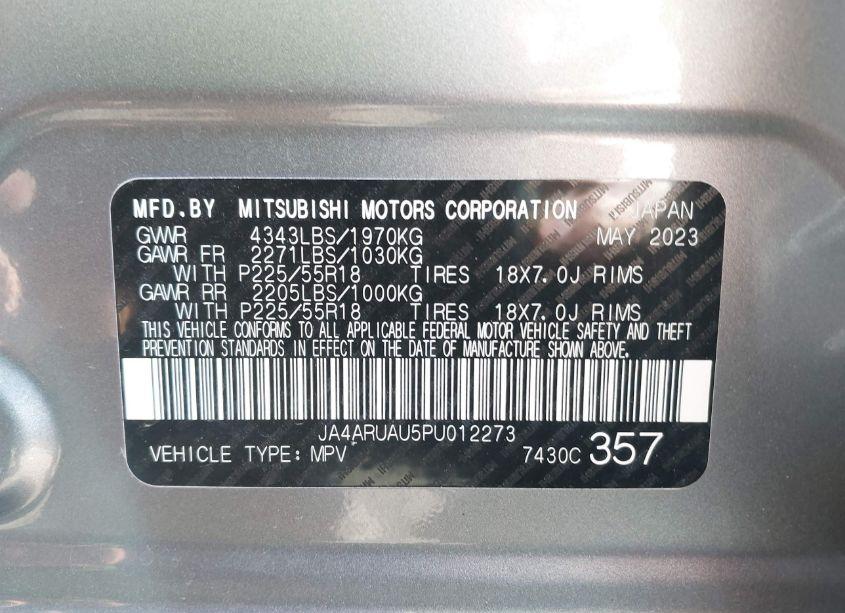 Photo 9 of 2023 Mitsubishi Outlander SPORT 2.0 ES (VIN JA4ARUAU5PU012273)