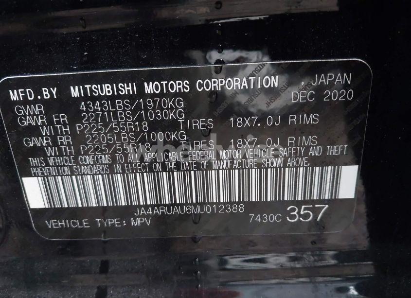 Photo 9 of 2021 Mitsubishi Outlander SPORT 2.0 BE AWC/2.0 ES AWC/2.0 LE AWC/2.0 SE AWC (VIN JA4ARUAU6MU012388)