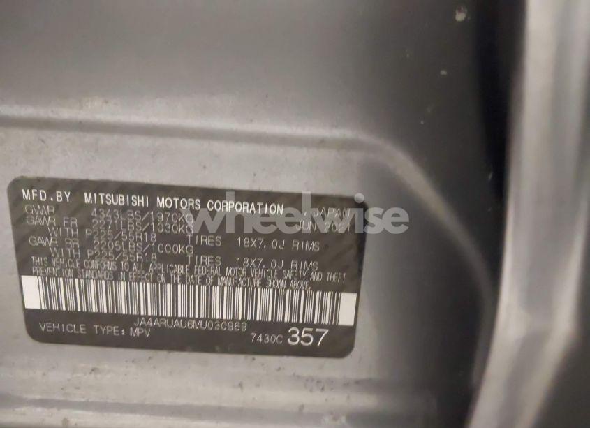 Photo 9 of 2021 Mitsubishi Outlander SPORT 2.0 BE AWC/2.0 ES AWC/2.0 LE AWC/2.0 SE AWC (VIN JA4ARUAU6MU030969)