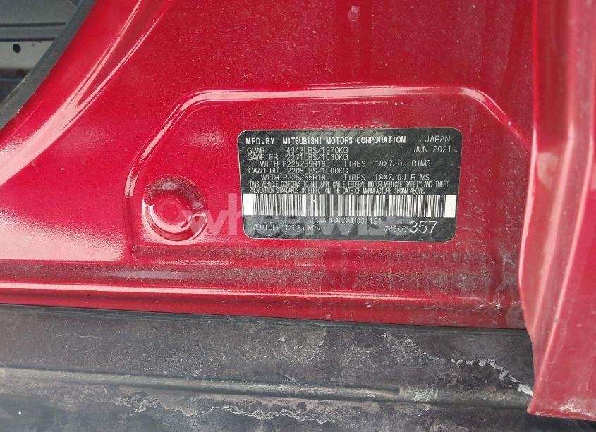 Photo 9 of 2021 Mitsubishi Outlander SPORT 2.0 BE AWC/2.0 ES AWC/2.0 LE AWC/2.0 SE AWC (VIN JA4ARUAU6MU031121)