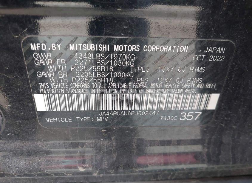 Photo 9 of 2023 Mitsubishi Outlander SPORT 2.0 ES AWC (VIN JA4ARUAU6PU002447)