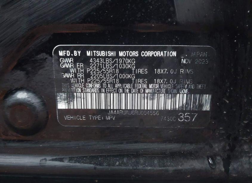 Photo 9 of 2024 Mitsubishi Outlander SPORT 2.0 ES /2.0 LE /2.0 RALLIART /2.0 S /2.0 SE /2.0 TRAIL EDITION /ES/LE/RALLIART/S/SE/TRAIL EDITION (VIN JA4ARUAU6RU004556)