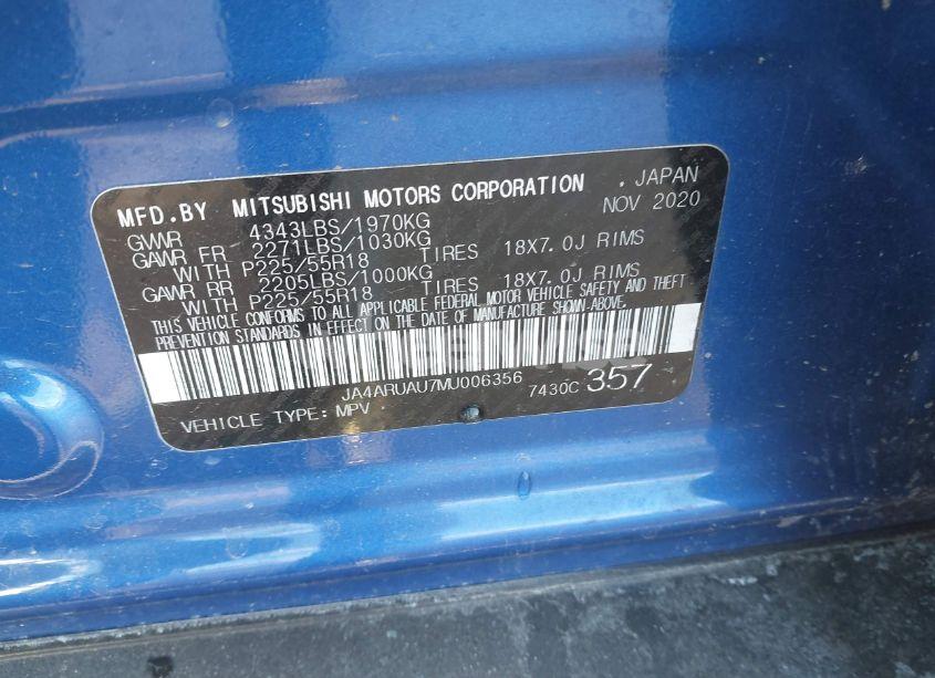 Photo 9 of 2021 Mitsubishi Outlander SPORT 2.0 BE AWC/2.0 ES AWC/2.0 LE AWC/2.0 SE AWC (VIN JA4ARUAU7MU006356)