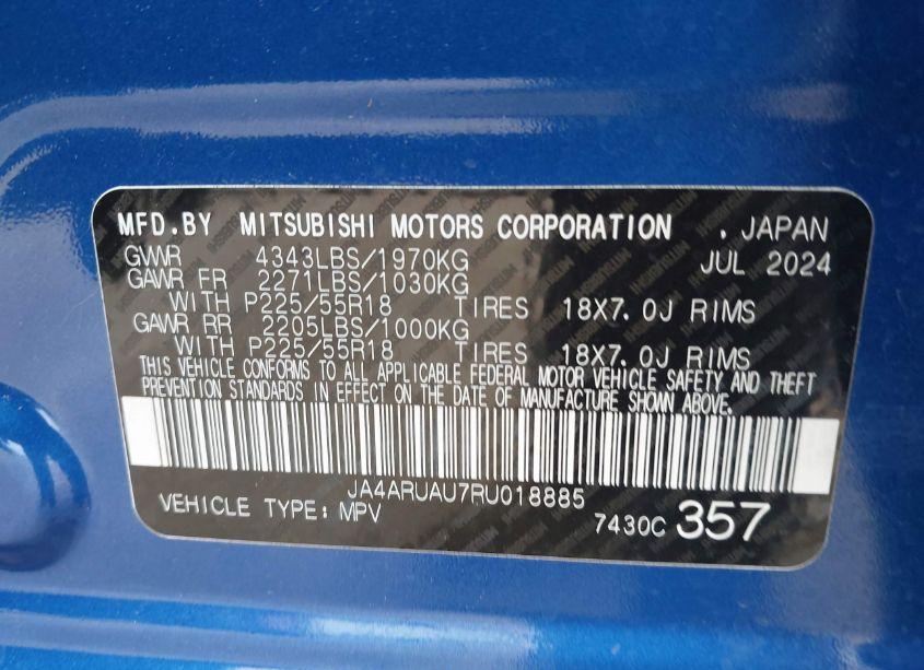 Photo 9 of 2024 Mitsubishi Outlander SPORT 2.0 ES AWC/2.0 LE AWC/2.0 RALLIART AWC/2.0 S AWC/2.0 SE AWC (VIN JA4ARUAU7RU018885)