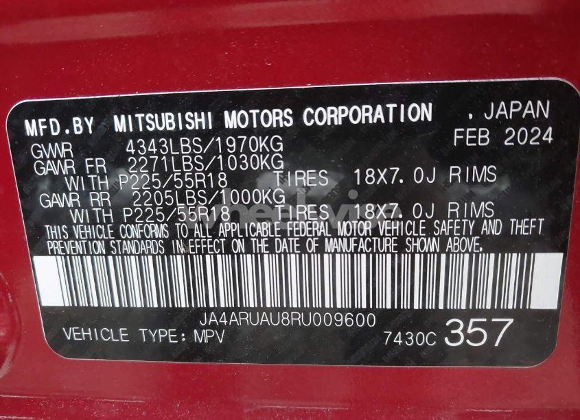 Photo 9 of 2024 Mitsubishi Outlander SPORT 2.0 ES AWC (VIN JA4ARUAU8RU009600)