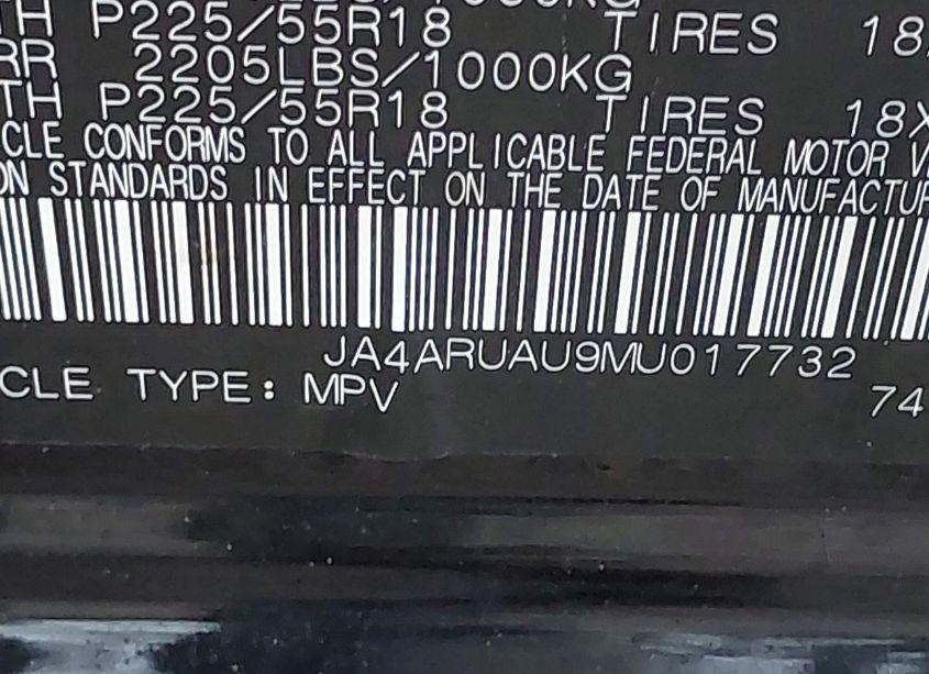 Photo 9 of 2021 Mitsubishi Outlander SPORT (VIN JA4ARUAU9MU017732)