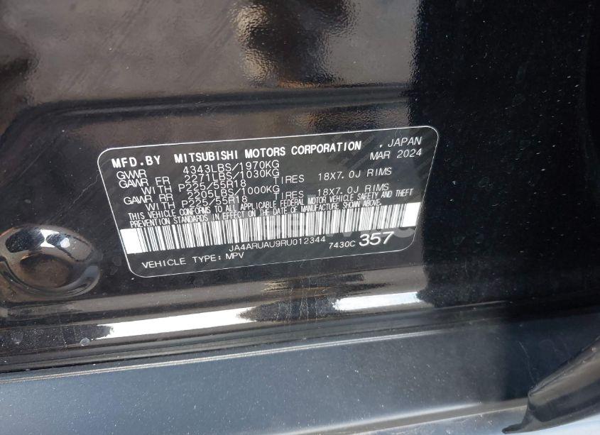 Photo 9 of 2024 Mitsubishi Outlander SPORT 2.0 ES /2.0 LE /2.0 RALLIART /2.0 S /2.0 SE /2.0 TRAIL EDITION /ES/LE/RALLIART/S/SE/TRAIL EDITION (VIN JA4ARUAU9RU012344)