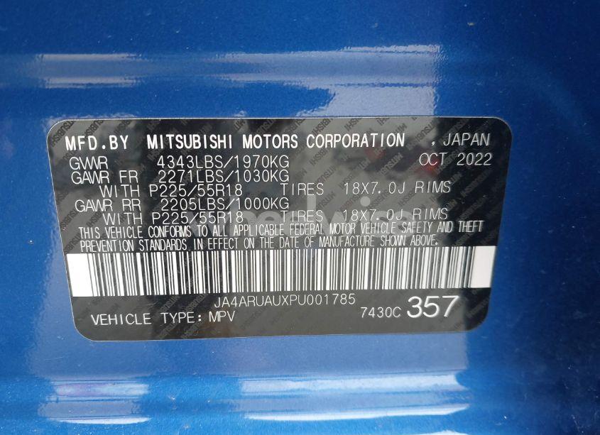 Photo 9 of 2023 Mitsubishi Outlander SPORT 2.0 SE AWC (VIN JA4ARUAUXPU001785)