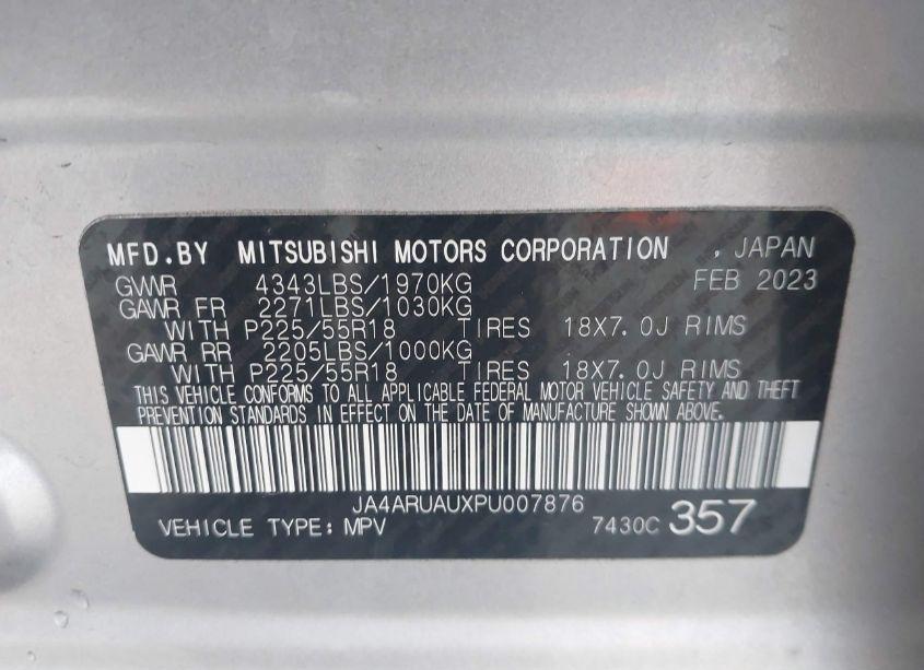 Photo 9 of 2023 Mitsubishi Outlander SPORT 2.0 SE AWC (VIN JA4ARUAUXPU007876)