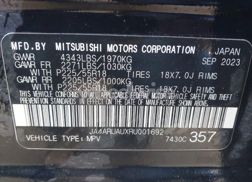 Photo 9 of 2024 Mitsubishi Outlander SPORT 2.0 SE AWC (VIN JA4ARUAUXRU001692)