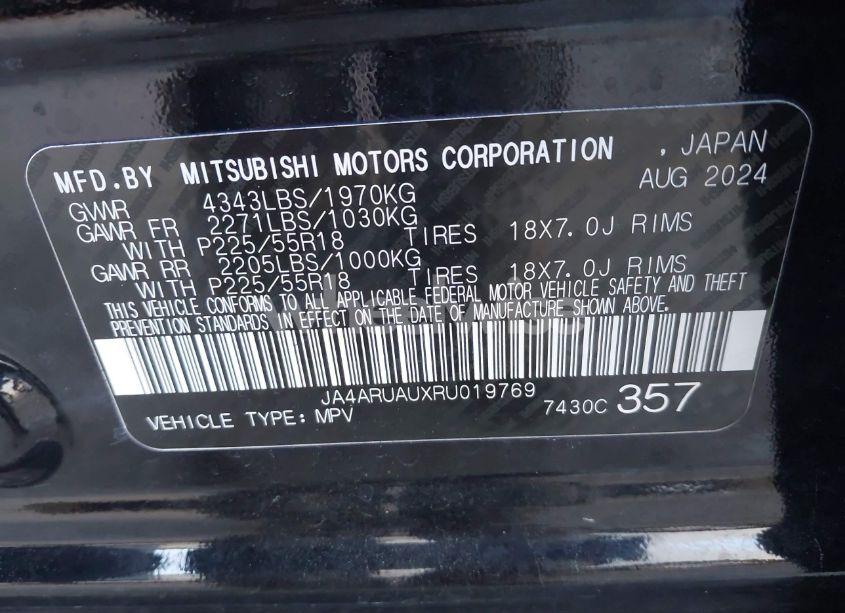 Photo 9 of 2024 Mitsubishi Outlander SPORT 2.0 ES AWC/2.0 LE AWC/2.0 RALLIART AWC/2.0 S AWC/2.0 SE AWC (VIN JA4ARUAUXRU019769)