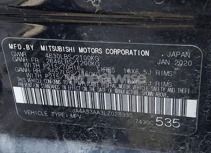 Photo 9 of 2020 Mitsubishi Eclipse CROSS ES 1.5T (VIN JA4AS3AA3LZ028330)