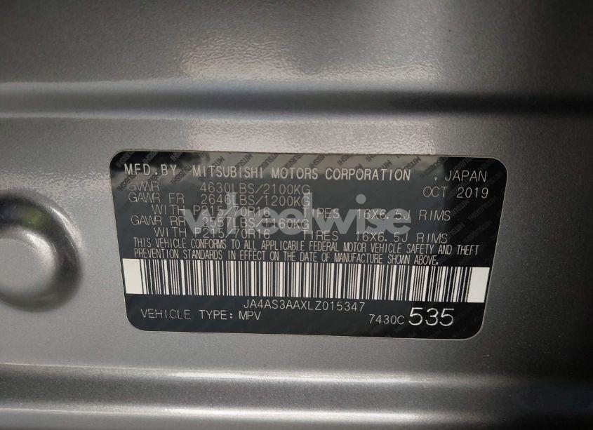 Photo 9 of 2020 Mitsubishi Eclipse CROSS ES 1.5T (VIN JA4AS3AAXLZ015347)