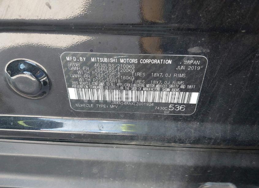 Photo 9 of 2020 Mitsubishi Eclipse CROSS LE 1.5T (VIN JA4AS4AAXLZ001924)