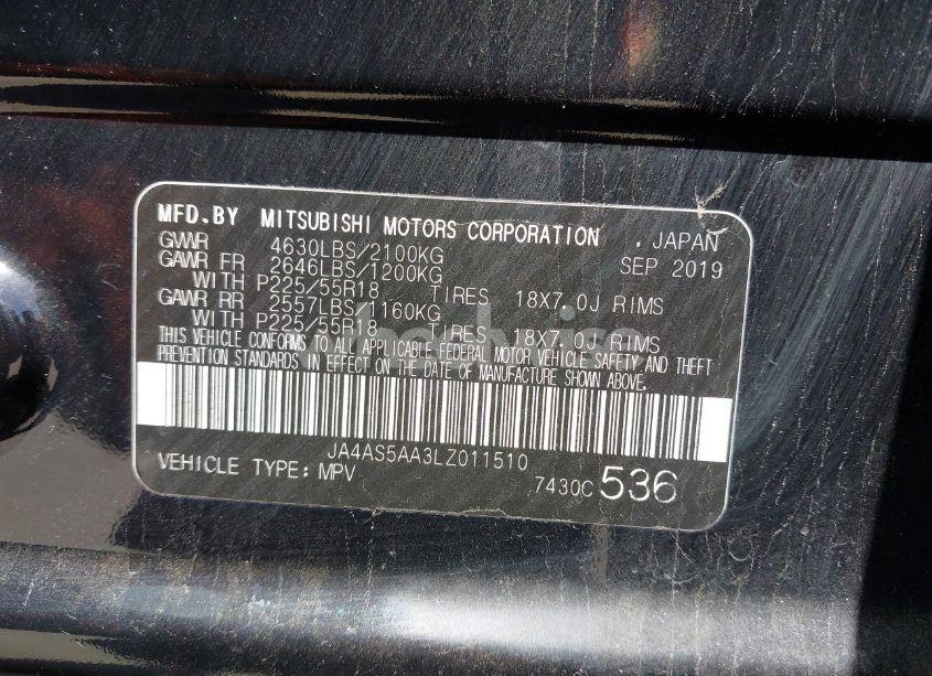 Photo 9 of 2020 Mitsubishi Eclipse CROSS SEL 1.5T (VIN JA4AS5AA3LZ011510)