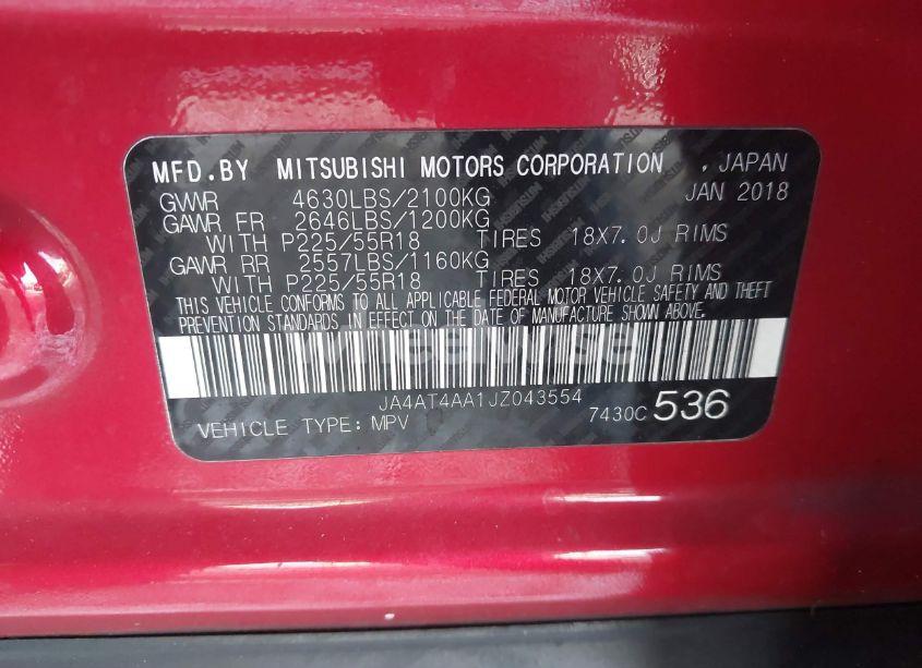 Photo 9 of 2018 Mitsubishi Eclipse CROSS LE (VIN JA4AT4AA1JZ043554)