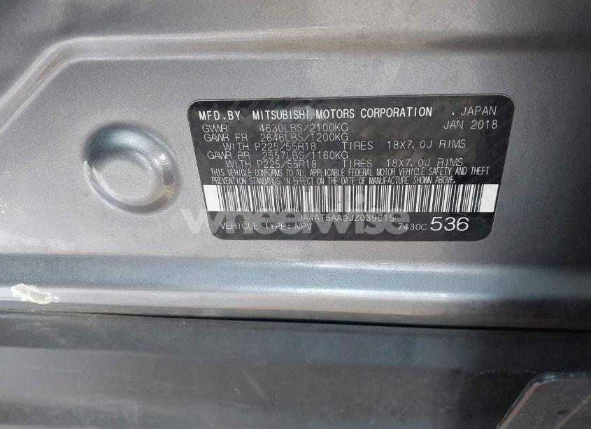 Photo 9 of 2018 Mitsubishi Eclipse CROSS SEL (VIN JA4AT5AA0JZ039615)