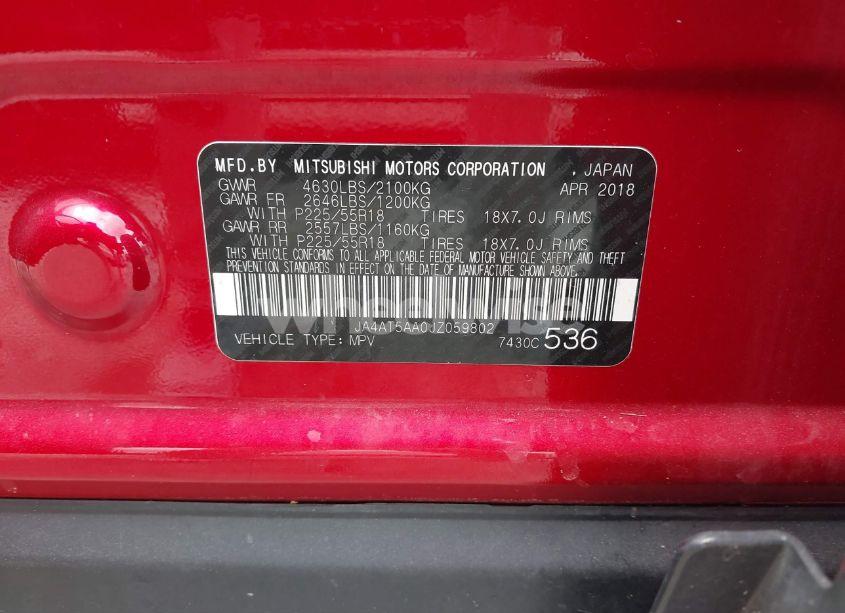 Photo 9 of 2018 Mitsubishi Eclipse CROSS SE/SEL (VIN JA4AT5AA0JZ059802)