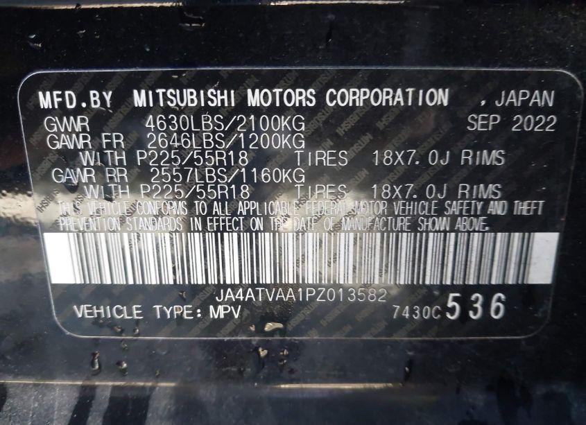 Photo 9 of 2023 Mitsubishi Eclipse CROSS LE (VIN JA4ATVAA1PZ013582)