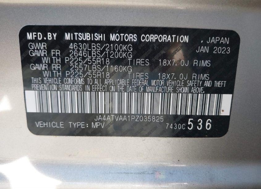 Photo 9 of 2023 Mitsubishi Eclipse CROSS LE /RALLIART (VIN JA4ATVAA1PZ035825)