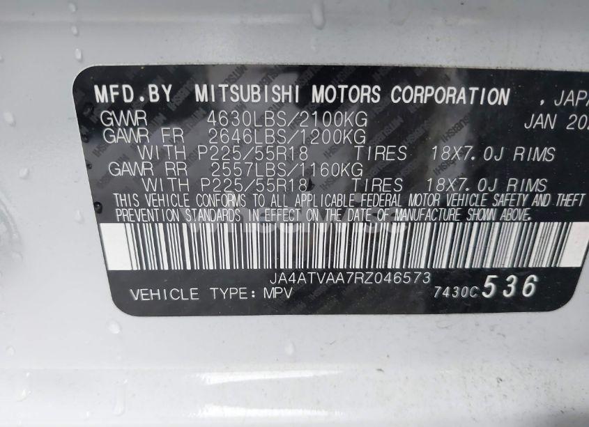 Photo 9 of 2024 Mitsubishi Eclipse CROSS RALLIART S-AWC (VIN JA4ATVAA7RZ046573)