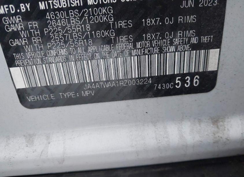 Photo 9 of 2024 Mitsubishi Eclipse CROSS SE S-AWC/SEL S-AWC (VIN JA4ATWAA1RZ003224)