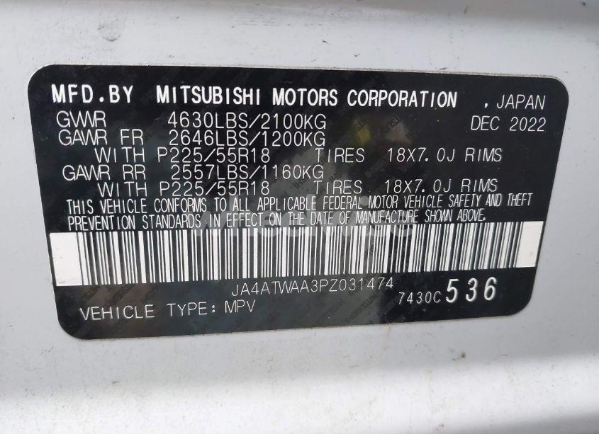 Photo 9 of 2023 Mitsubishi Eclipse CROSS SE S-AWC (VIN JA4ATWAA3PZ031474)