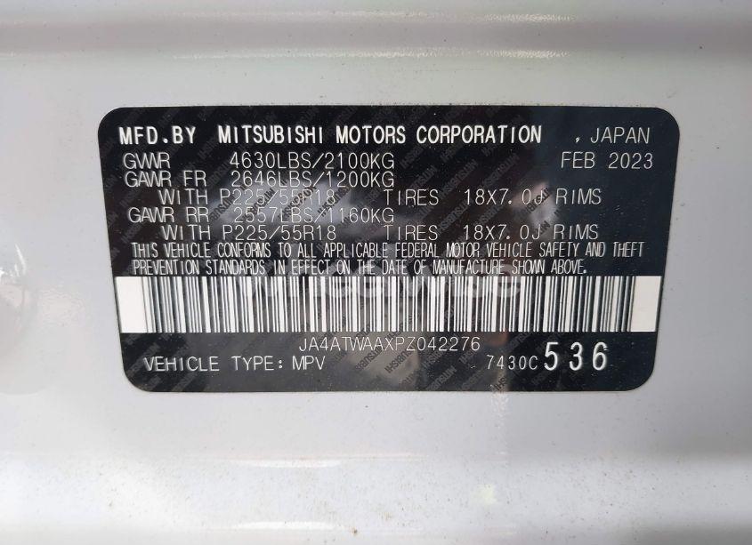 Photo 9 of 2023 Mitsubishi Eclipse CROSS SE S-AWC (VIN JA4ATWAAXPZ042276)