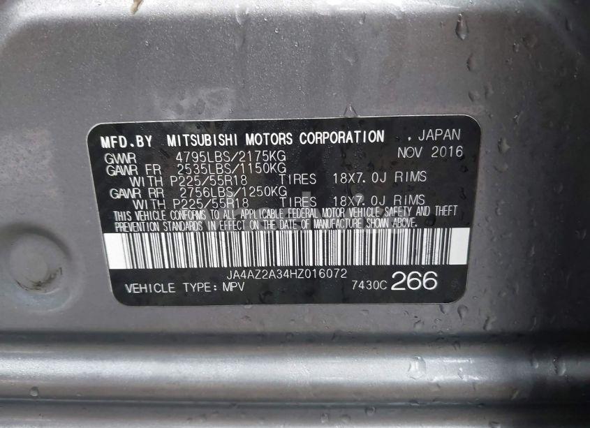 Photo 9 of 2017 Mitsubishi Outlander ES (VIN JA4AZ2A34HZ016072)