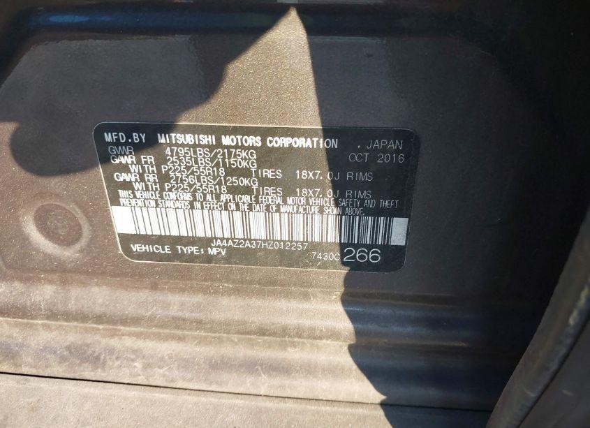 Photo 9 of 2017 Mitsubishi Outlander ES (VIN JA4AZ2A37HZ012257)