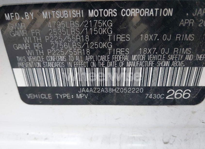 Photo 9 of 2017 Mitsubishi Outlander ES (VIN JA4AZ2A38HZ052220)