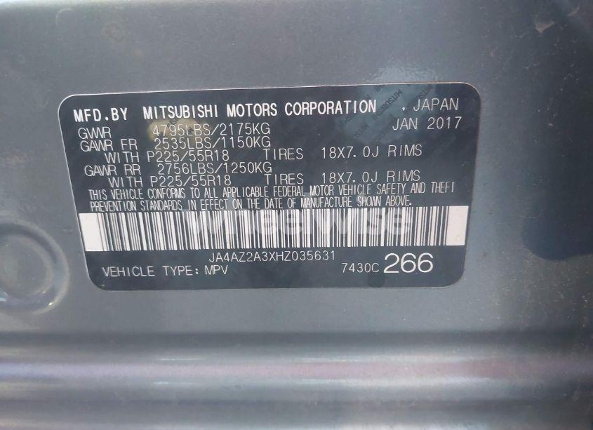 Photo 9 of 2017 Mitsubishi Outlander ES (VIN JA4AZ2A3XHZ035631)