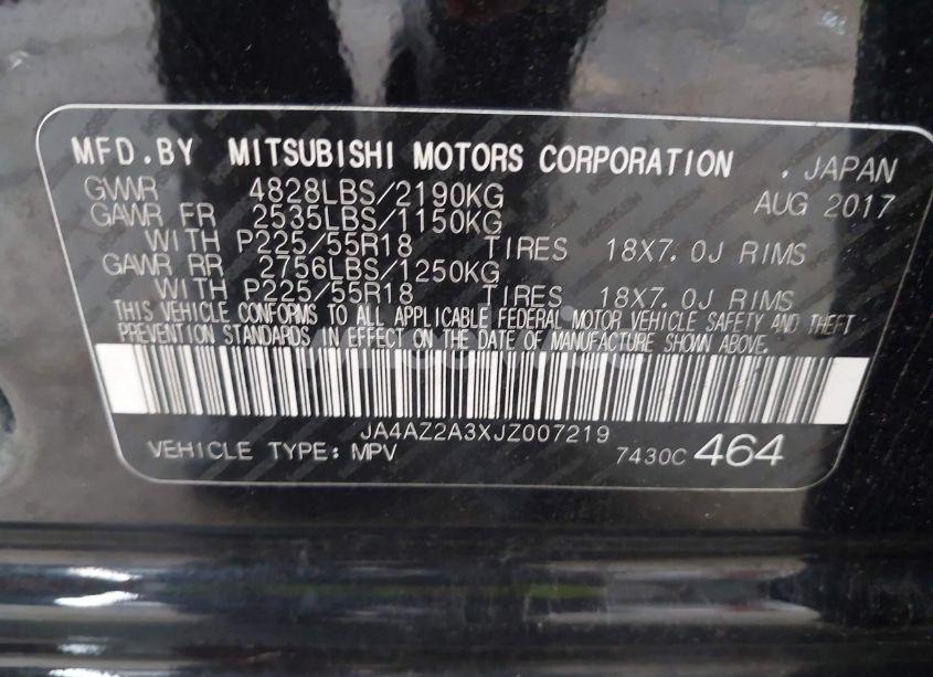 Photo 9 of 2018 Mitsubishi Outlander ES (VIN JA4AZ2A3XJZ007219)