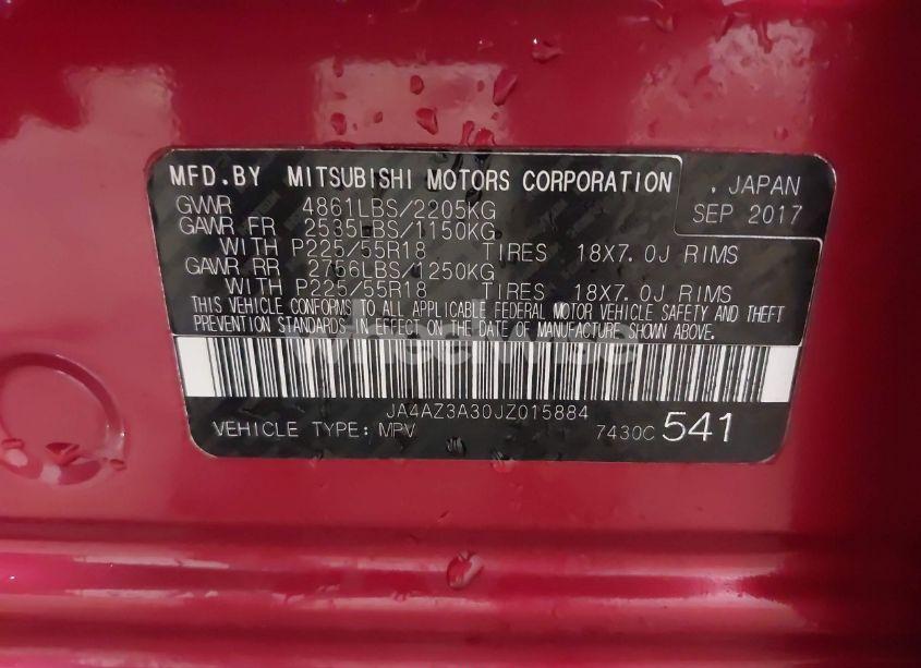 Photo 9 of 2018 Mitsubishi Outlander SE (VIN JA4AZ3A30JZ015884)