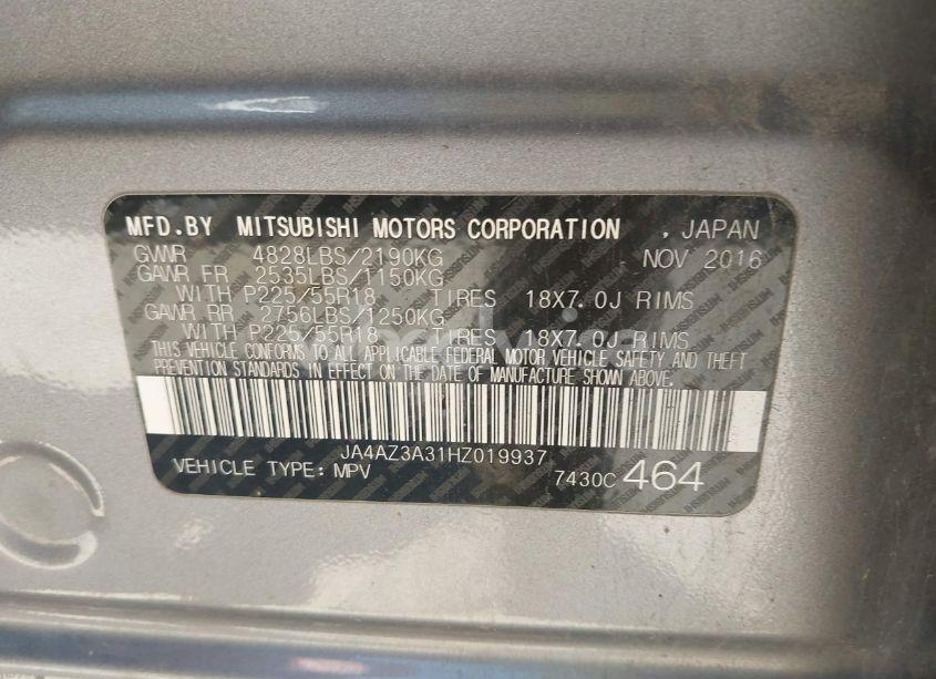 Photo 9 of 2017 Mitsubishi Outlander SE/SEL (VIN JA4AZ3A31HZ019937)