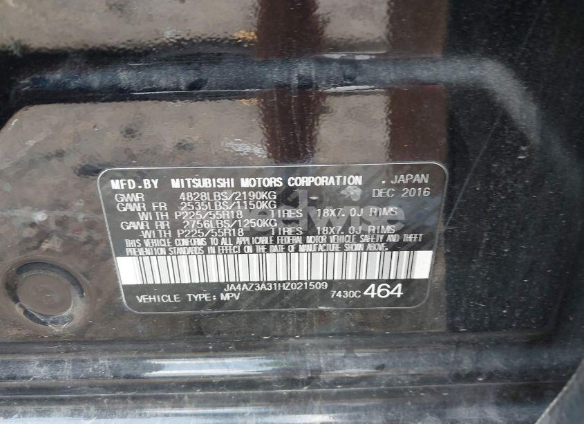 Photo 9 of 2017 Mitsubishi Outlander SE (VIN JA4AZ3A31HZ021509)