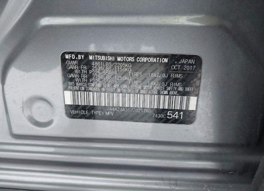 Photo 9 of 2018 Mitsubishi Outlander LE (VIN JA4AZ3A31JZ021760)