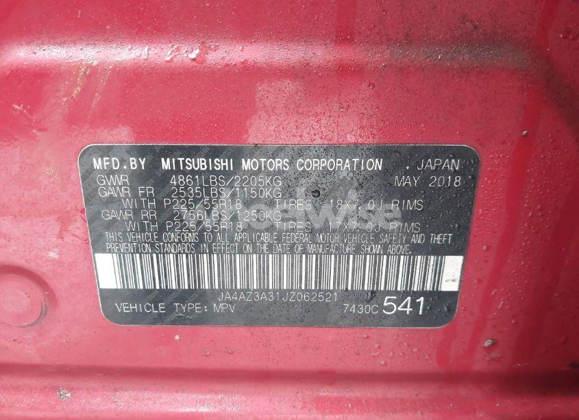 Photo 9 of 2018 Mitsubishi Outlander ES (VIN JA4AZ3A31JZ062521)