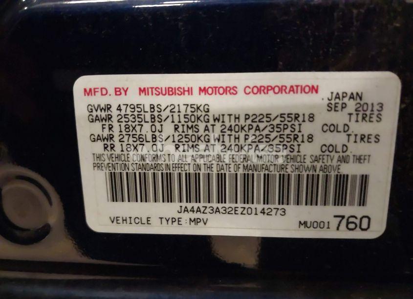 Photo 9 of 2014 Mitsubishi Outlander SE (VIN JA4AZ3A32EZ014273)